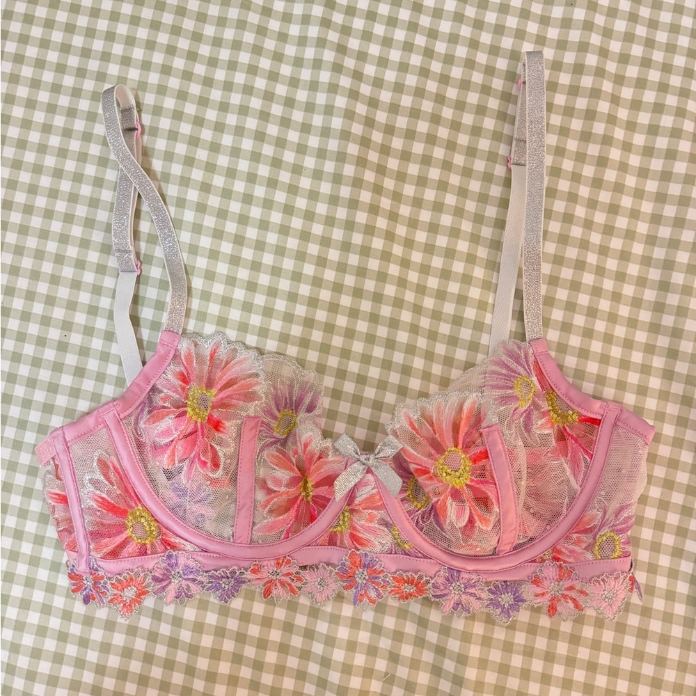 For love and lemons Aster Embroidery Underwire Bra